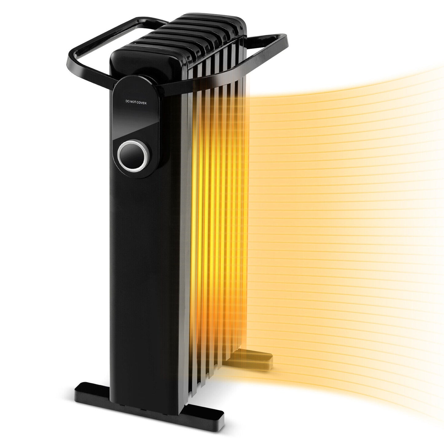 1500W Electric Space Heater Oil Filled Radiator Heater with Foldable Rack