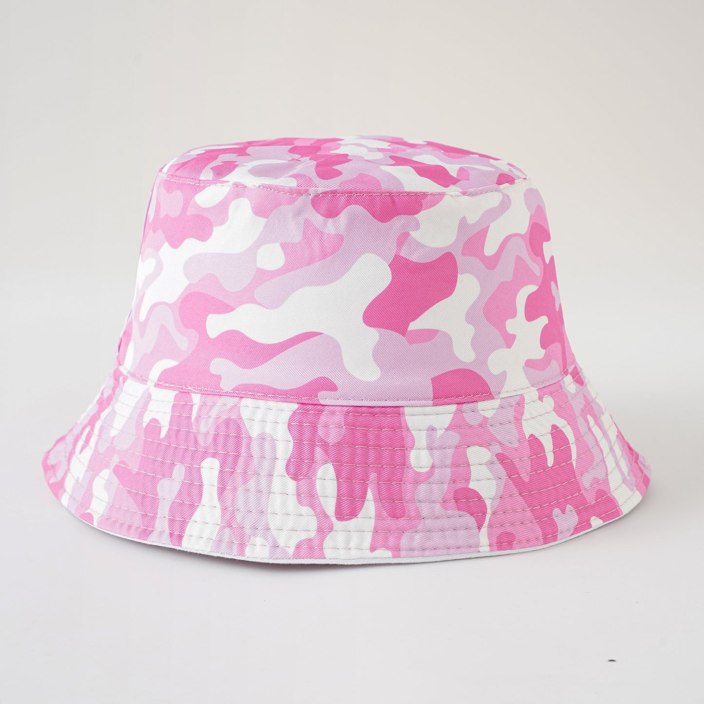 Double-sided fisherman hat new summer sun hat women's casual fashion trendy foldable camouflage pot hat