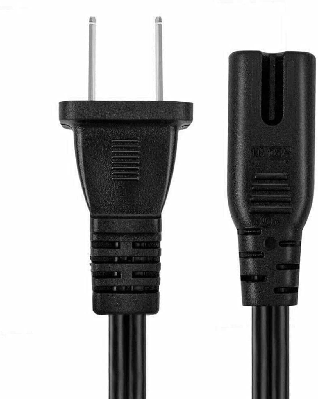 Extra Long AC Wall Power Cord for Led LCD TV Vizio Samsung 6 12 Feet 2 Prong