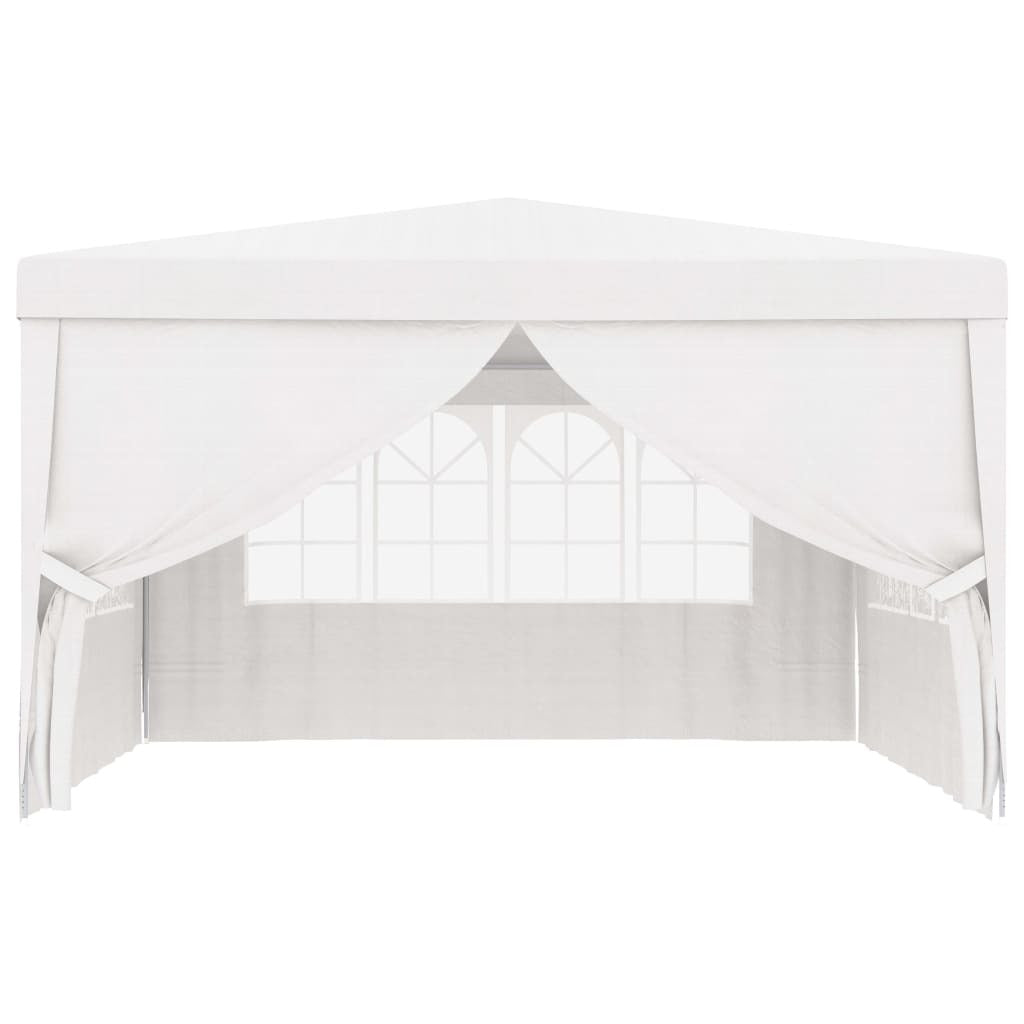 Professional Party Tent with Side Walls 13.1'x13.1' White 90 g/m²