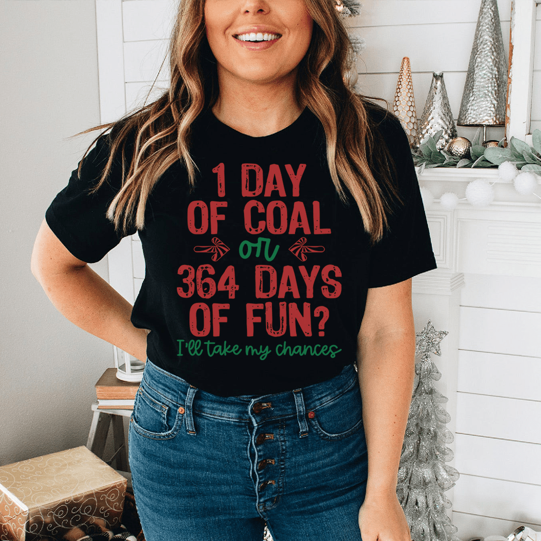1 Day Of Coal Or 364 Days Of Fun T-Shirt