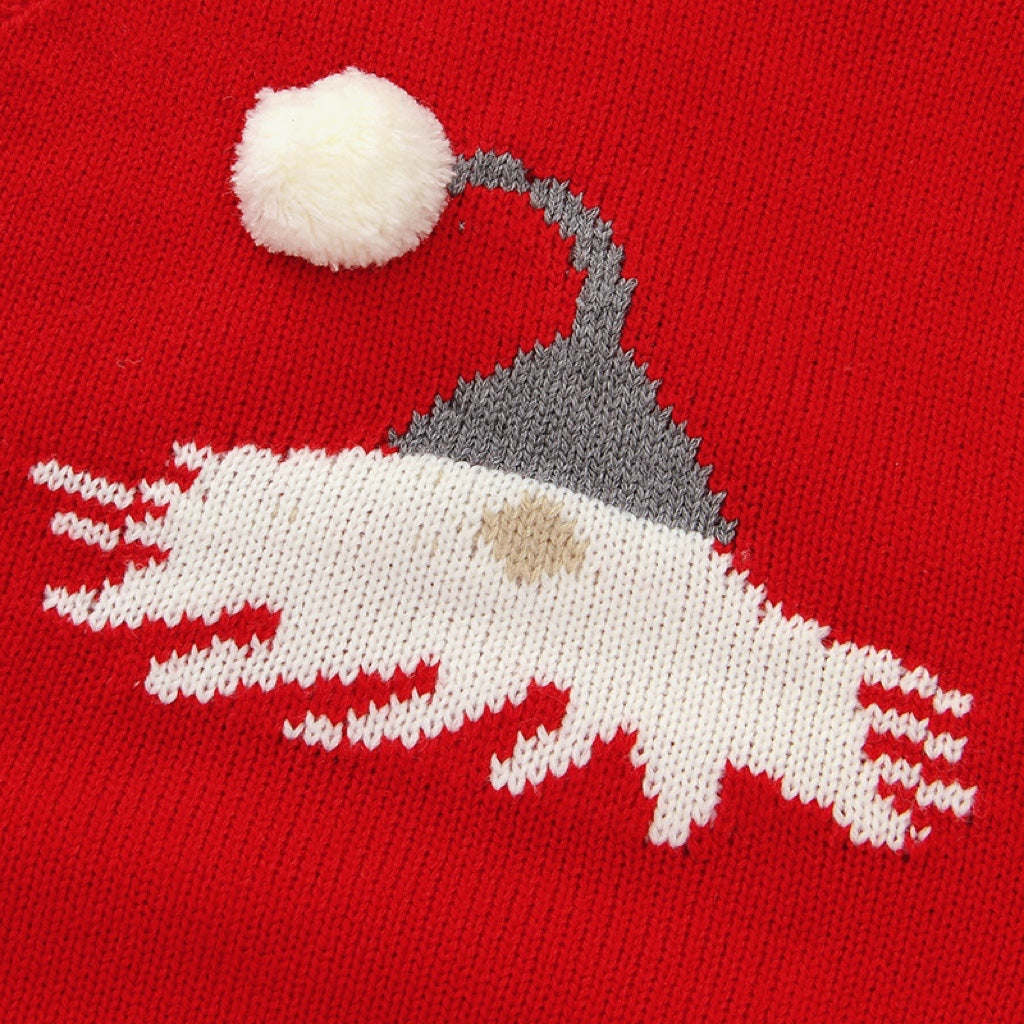 Baby Christmas Hat Pattern Strappy Design Knitted Triangle Onesies