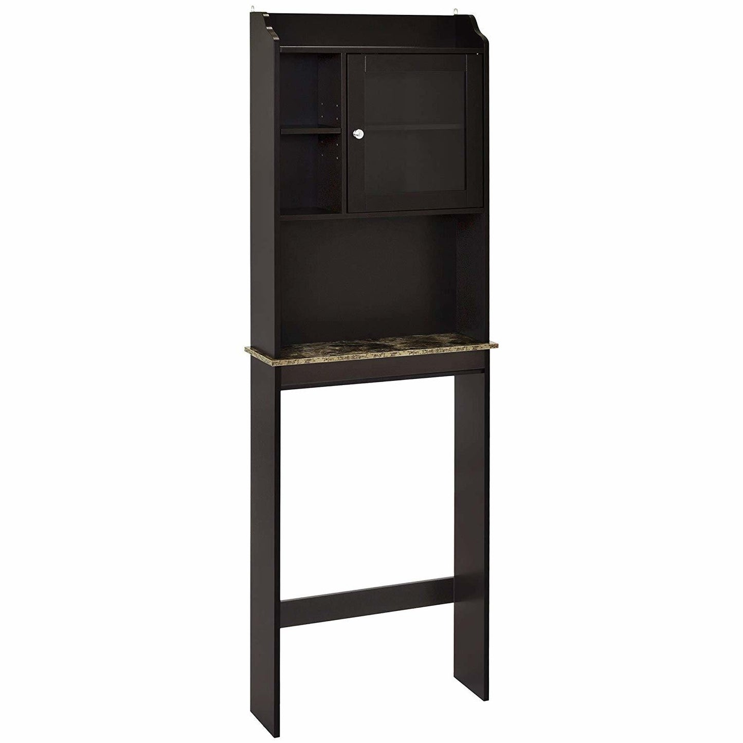 Modern Over The Toilet Space Saver Organization Wood Storage Cabinet for Home; Bathroom - Espresso