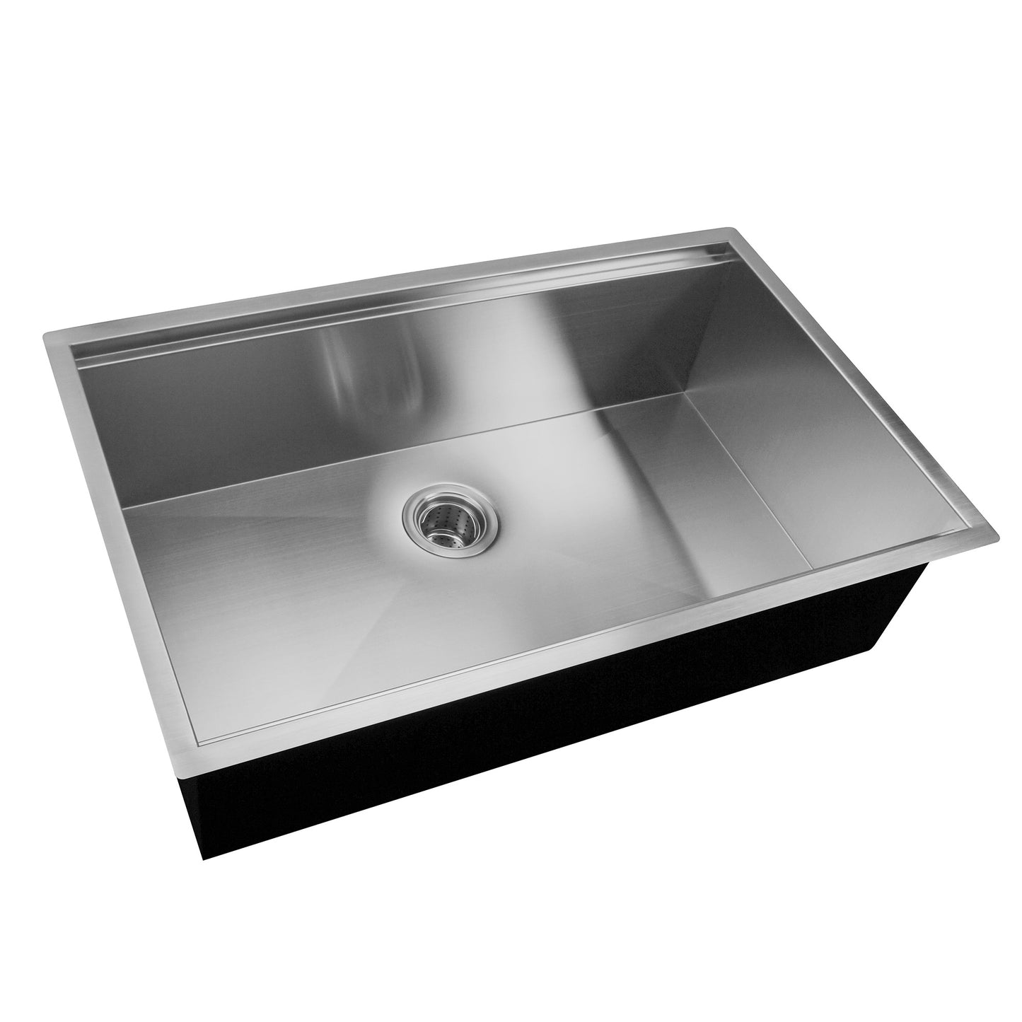 30 Inch Workstation Ledge kitchen Sink Undermount 304 Stainless Steel Single Bowl R10 Tight Radius Sink