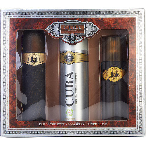 CUBA GOLD by Cuba EDT SPRAY 3.3 OZ & AFTERSHAVE SPRAY 3.3 OZ & BODY SPRAY 6.6 OZ