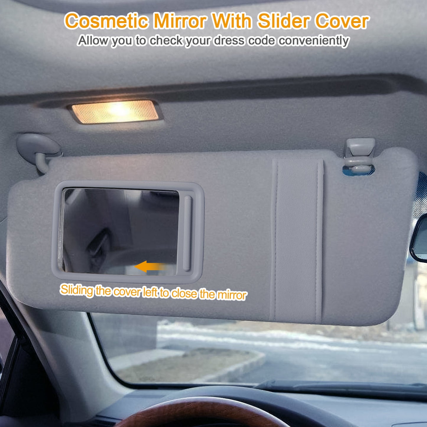 Auto Sun Visor Left Driver Side Car Sun Visor Fits 2007-2011 Toyota Camry without Sunroof Vanity Light