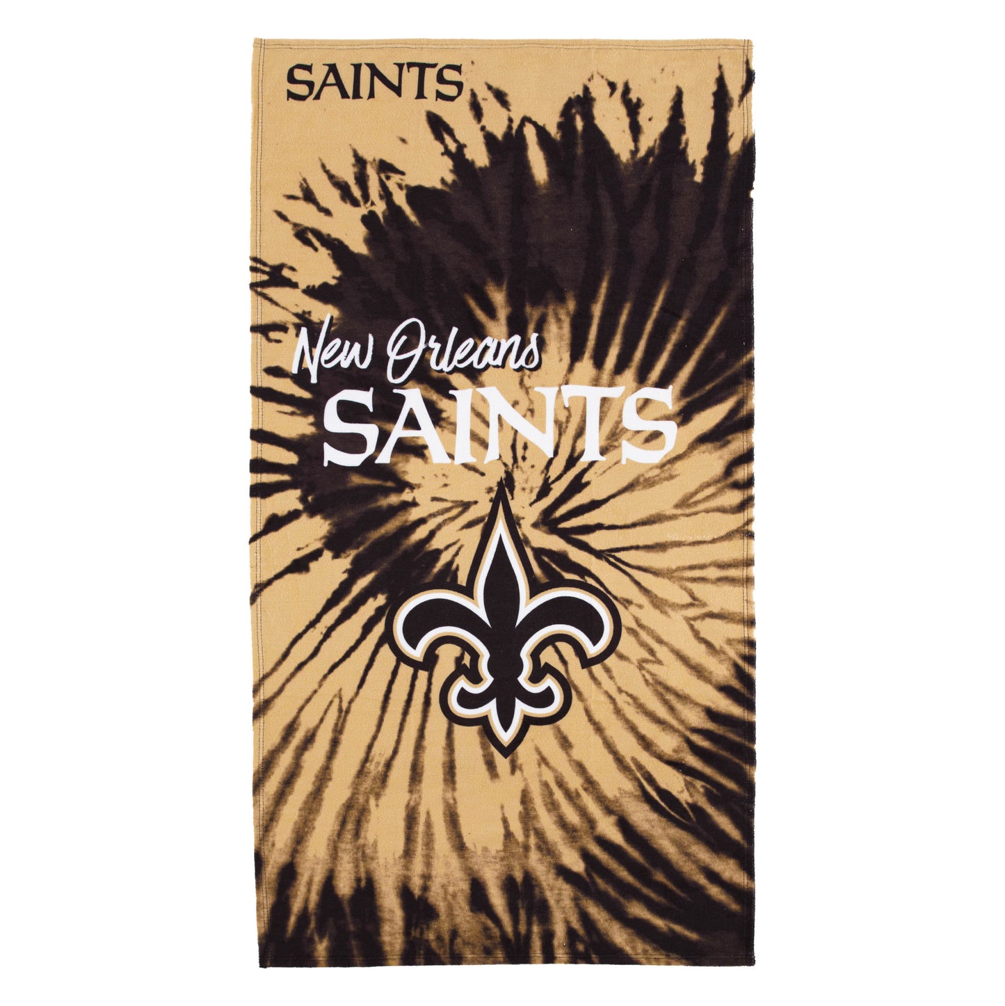 Saints OFFICIAL NFL "Psychedelic" Beach Towel; 30" x 60"