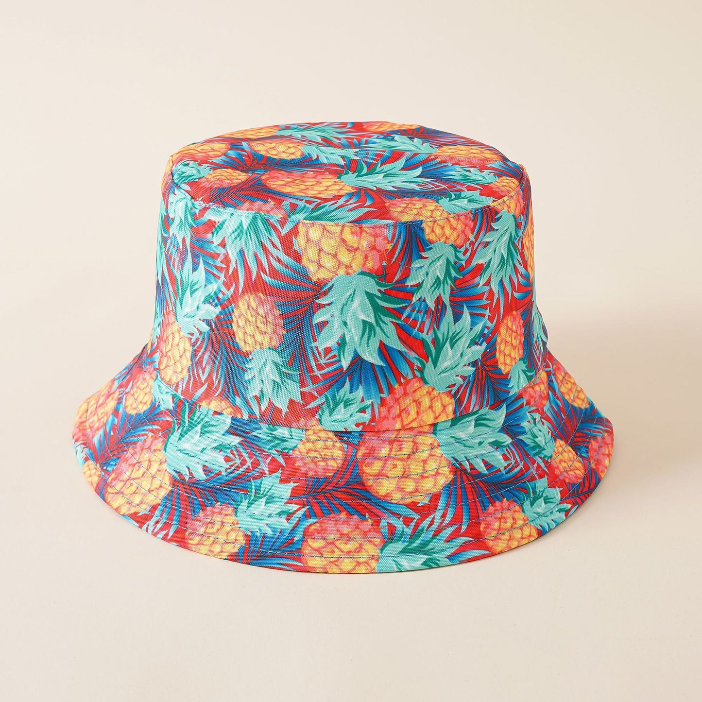 Fisherman hat men ins trend spring and summer beach hat tropical style banana leaf floral print sun hat women