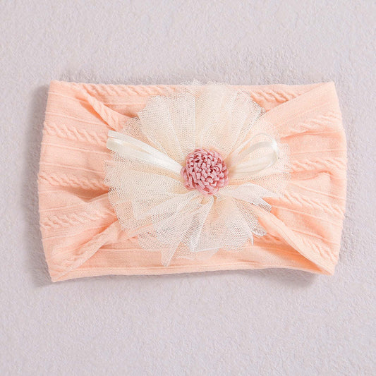 Baby Lace Floral Elastic Cotton Headband