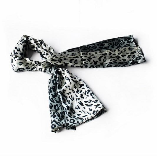 Blando Simple Leopard Print Stylish Completely Natural Silk Scarf/Wrap/Shawl(Small)