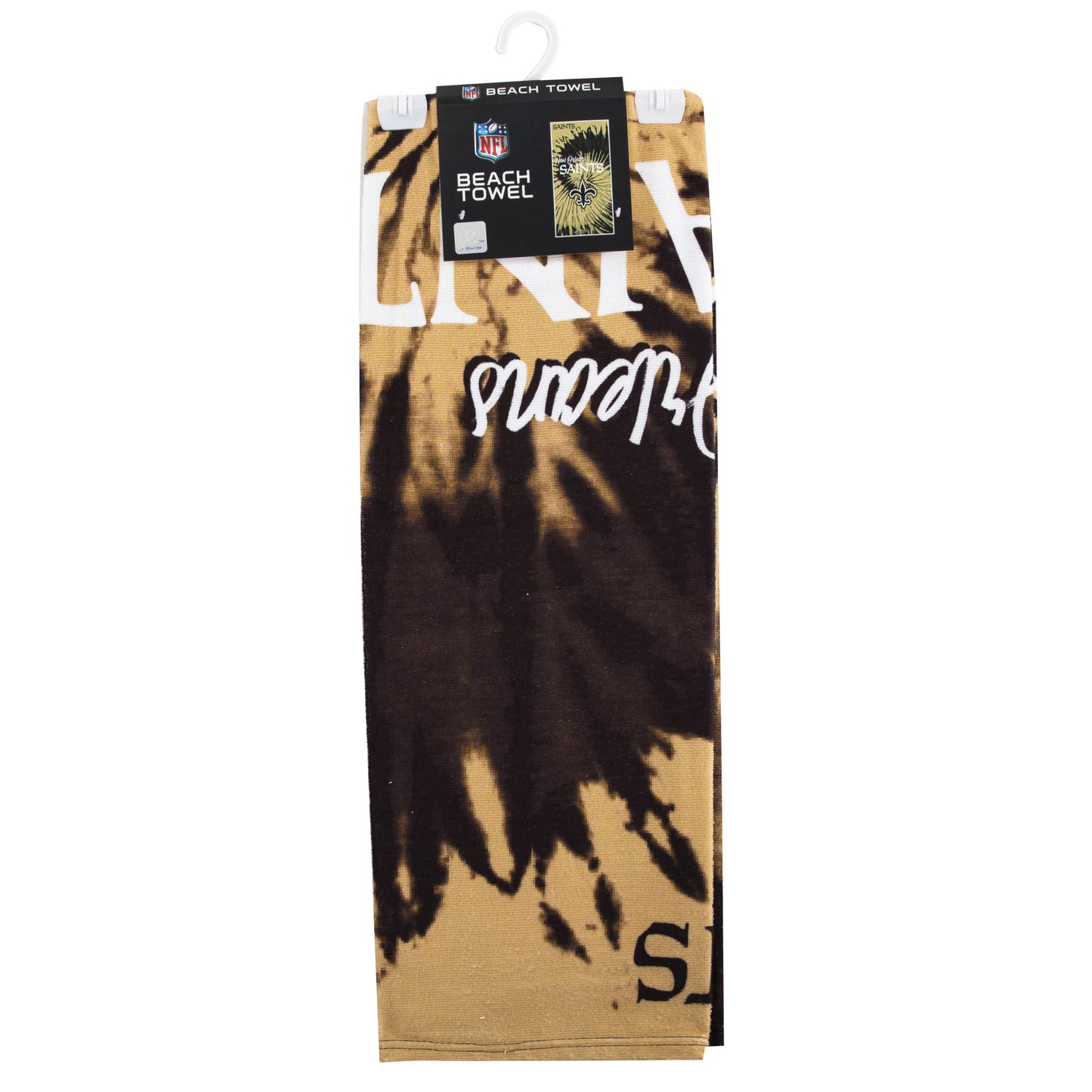 Saints OFFICIAL NFL "Psychedelic" Beach Towel; 30" x 60"