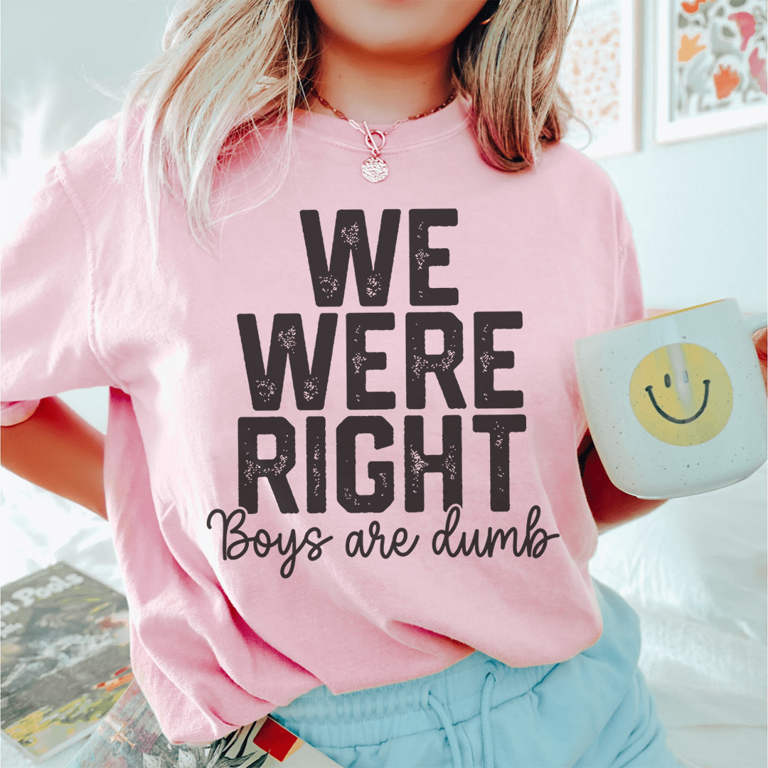 We Were Right Boys Are Dumb T-Shirt