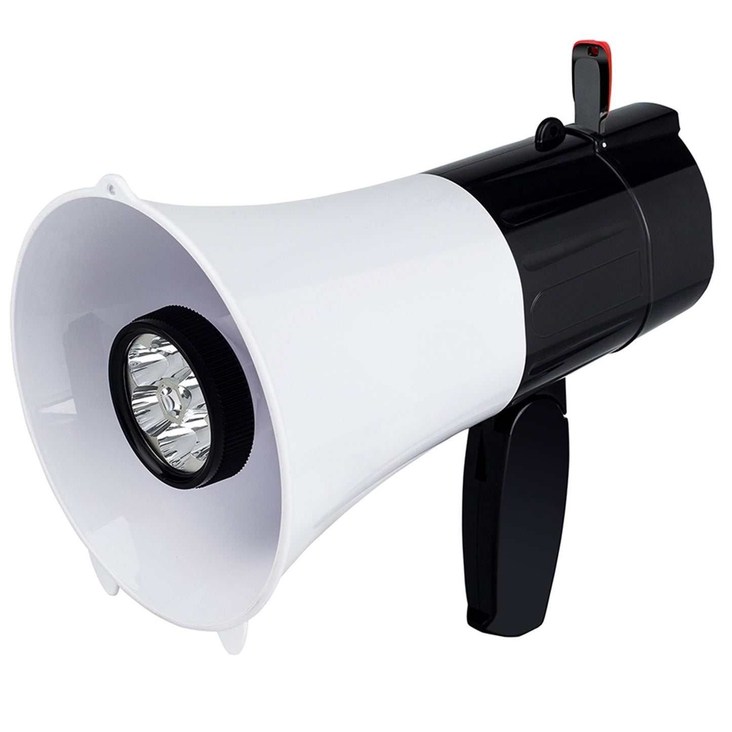 5Core Megaphone Handheld with LED lights Bullhorn Cheer Loudspeaker Bull Horn Speaker Megaphono Siren Torch Flashlight Sling Strap Portable 148 LED