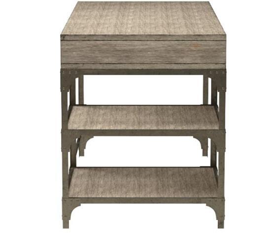 Gorden Desk in Weathered Oak & Antique Silver