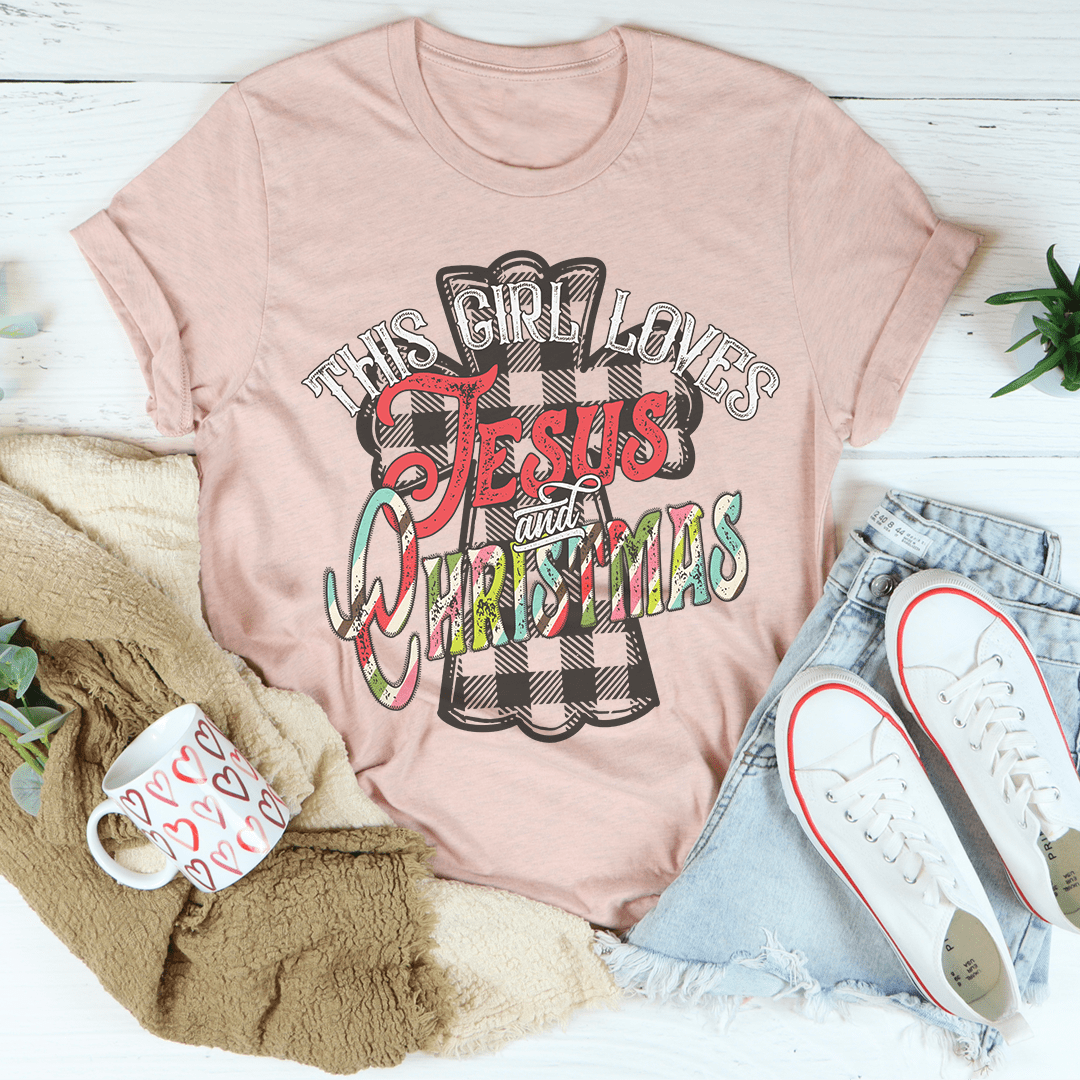 This Girl Loves Jesus & Christmas T-Shirt