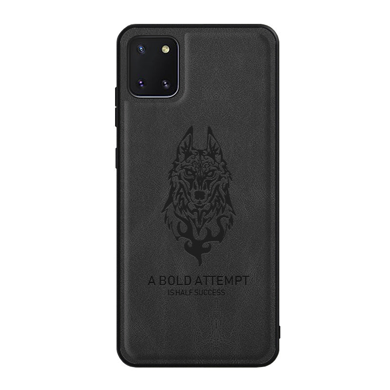 Case for Samsung Galaxy Note10 Lite Phone Case Soft TPU Samsung Galaxy Note10 Lite Phone Case(Samsung Galaxy Note10 Lite-tiepi-wolf-hei)