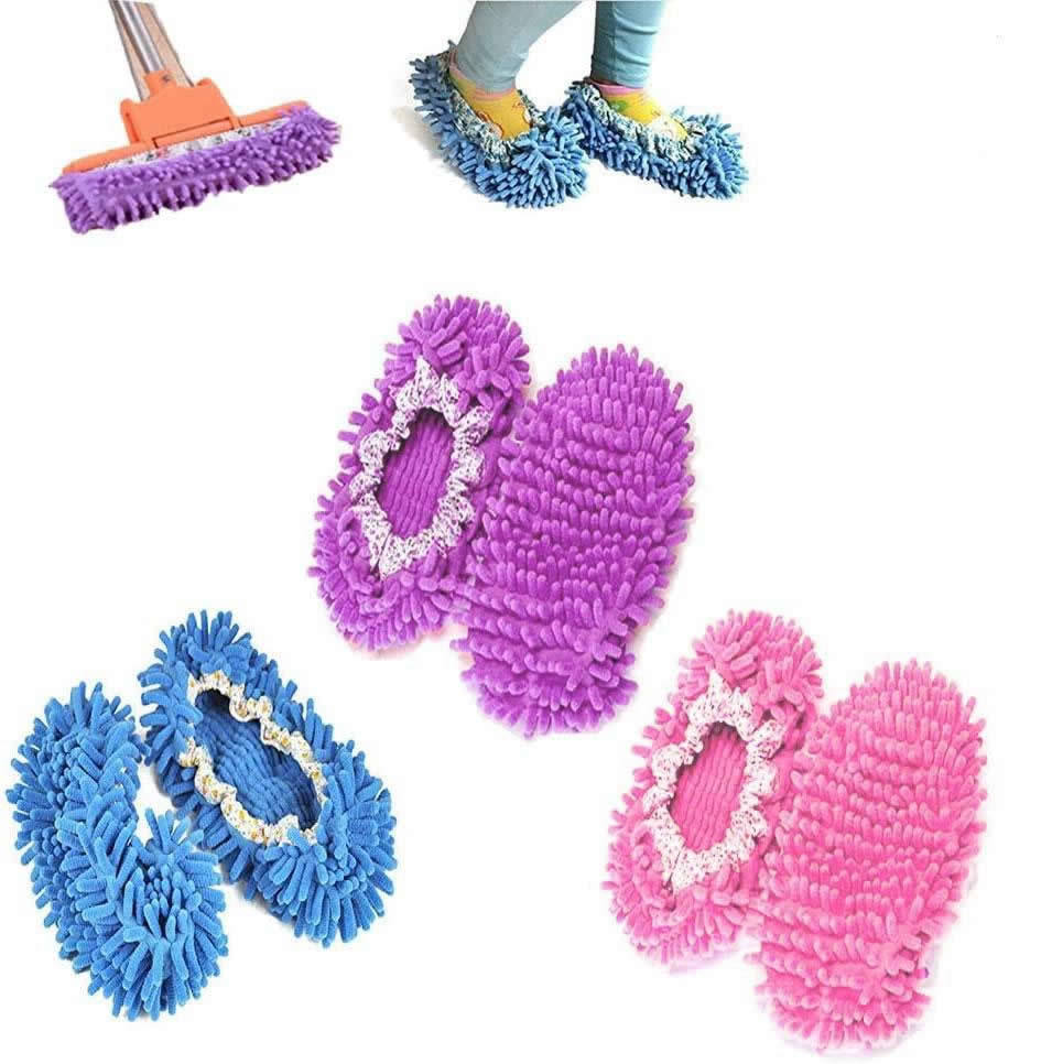 Lazy Maid Quick Mop Slip-On Slippers 3 prs / 6 pcs