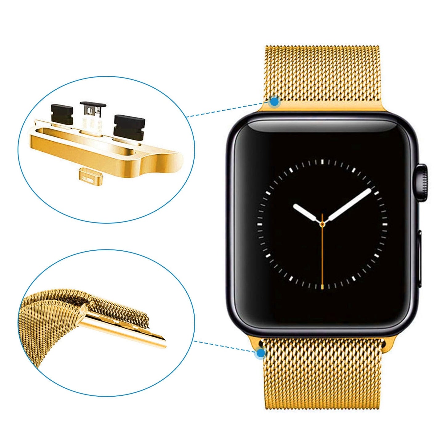 Magnetic Watch Band Replacement Milanese Bands Compatible For Apple Watch Bands 42mm Series 1 2 3