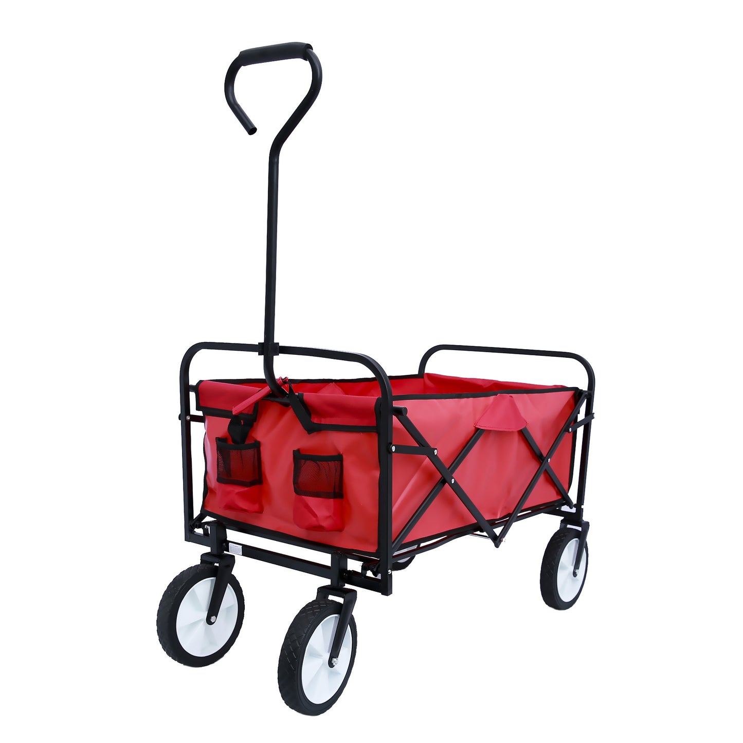 Outdoor Folding Wagon Garden ;  Large Capacity Folding Wagon Garden Shopping Beach Cart ; Heavy Duty Foldable Cart;  for Outdoor Activities;  Beaches;  Parks;  Camping