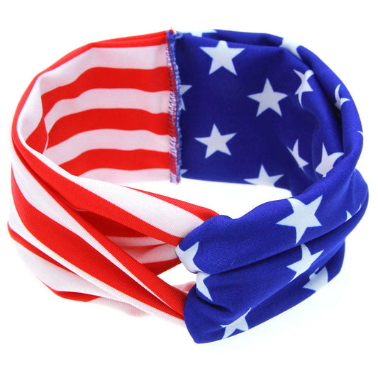 Independence Day American Flag Knotted Headband Accessories