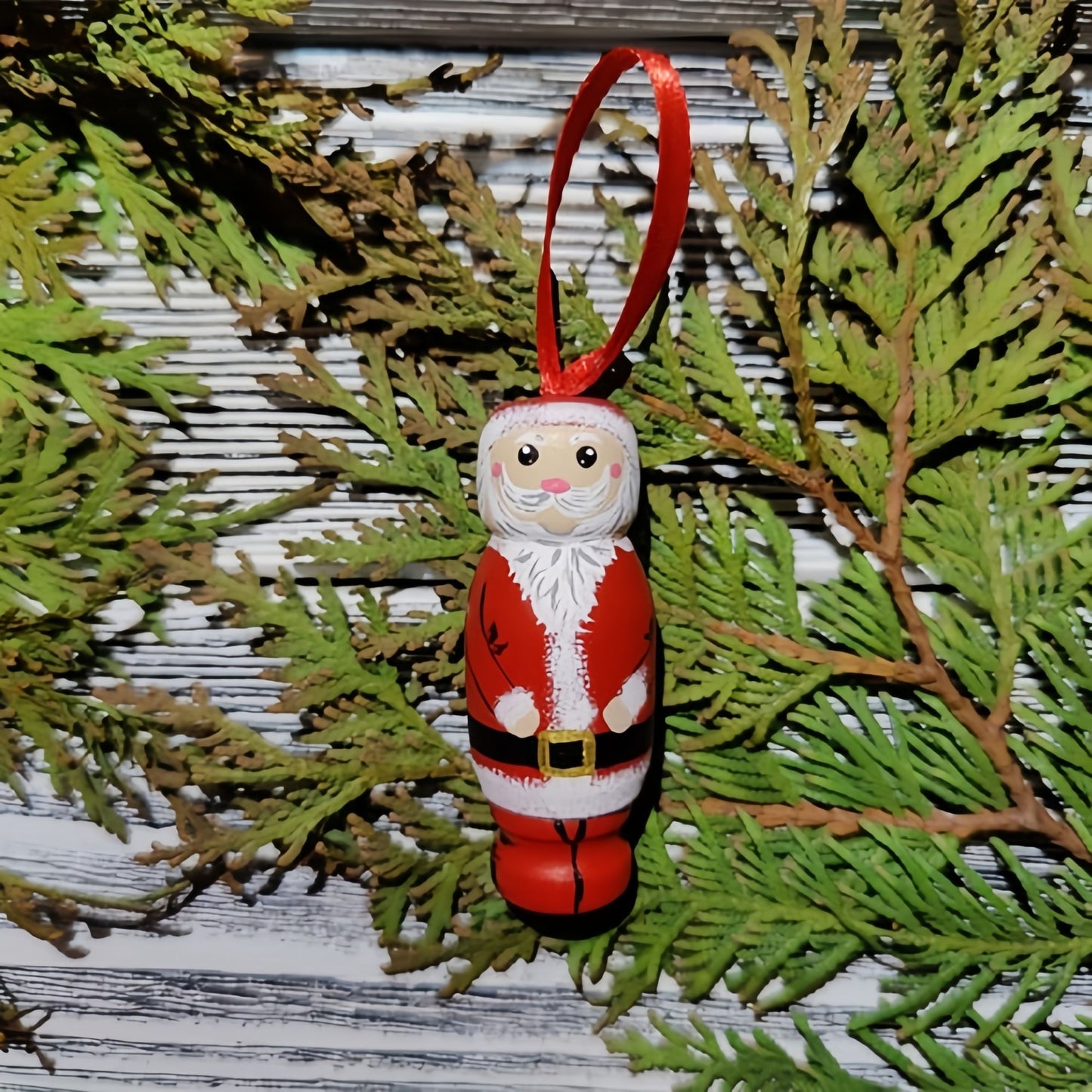 1pc, 2023 New Funny Santa Claus Pendant, Christmas Ornaments, Christmas Tree Decorations, Funny Wooden Standing Santa Claus, Personalized Christmas Craft Decorations, Unique Unusual Items, Weird Stuff