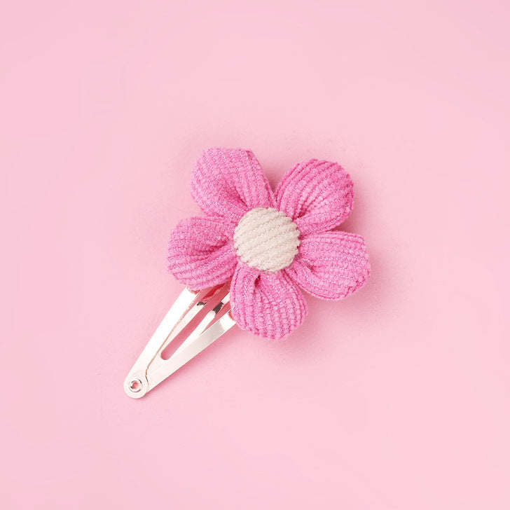 Girls Woolen Sunflower One Word Hair Clips Accessory