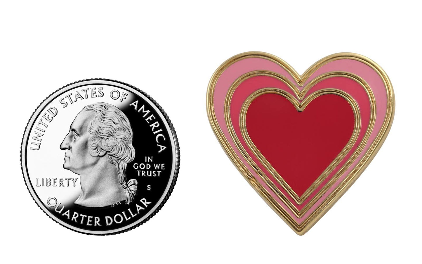 Real Sic Radiant Heart Enamel Pin - Heart Valentine's gifts