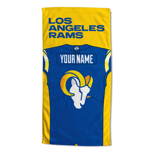 [Personalization Only] Los Angeles Rams "Jersey" Personalized Beach Towel