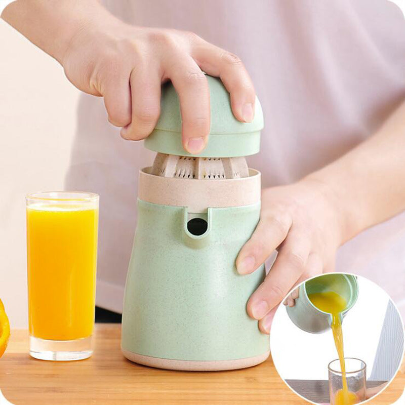 Manual 2-in-1 Functions Juicer and Presser with Strainer and Container Orange Lemon Grapefruit Squeezer Presser Lid Rotation Press Reamer with Pour Spout Container