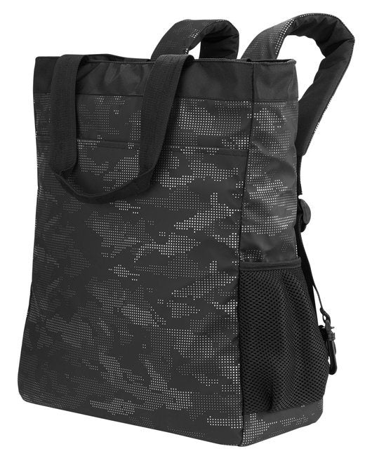 Men's Reflective Convertible Backpack Tote - BLACK/ CARBON - OS