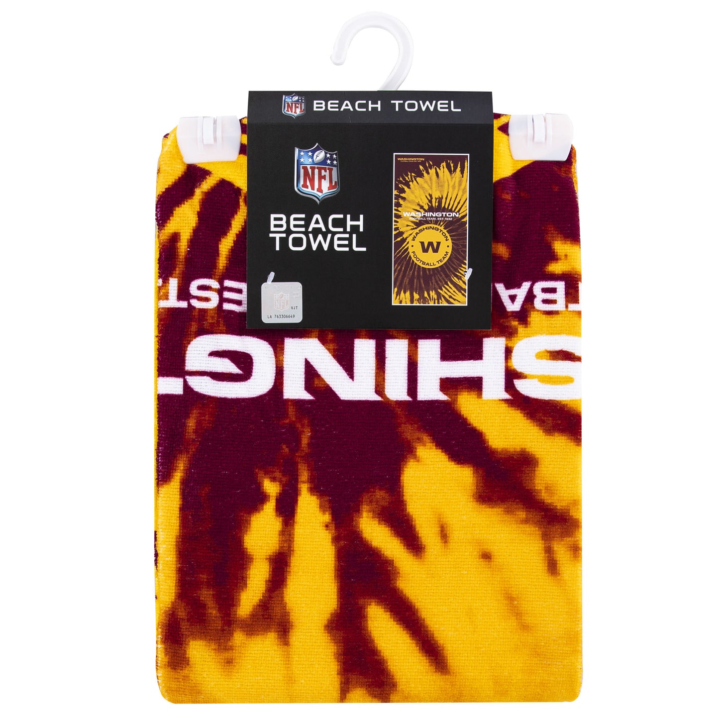 Washington Commanders OFFICIAL NFL "Psychedelic" Beach Towel; 30" x 60"