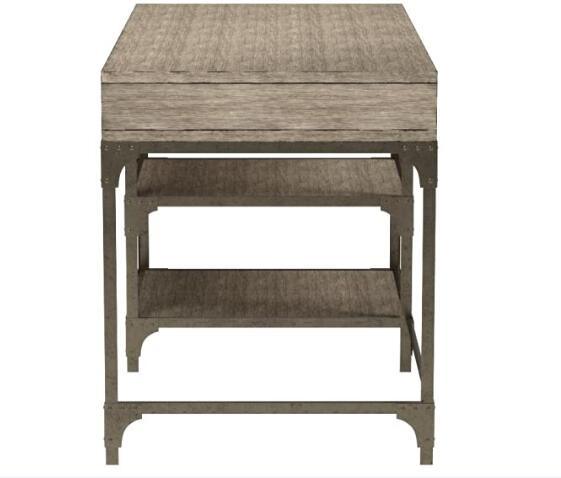 Gorden Desk in Weathered Oak & Antique Silver