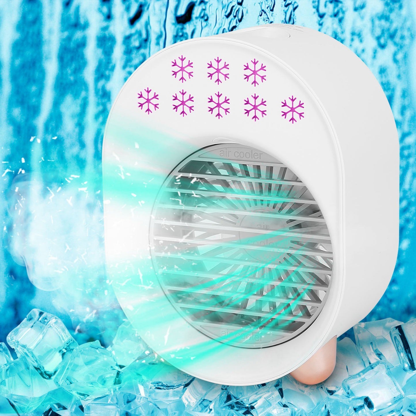 4 In 1 Portable Mini Desktop Air Conditioner Fan Water Mist Cooling Fan