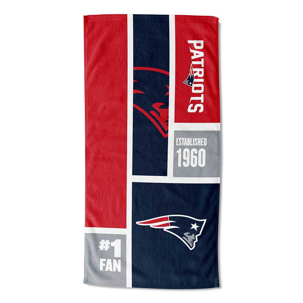 [Personalization Only] Patriots Colorblock Personalized Beach Towel