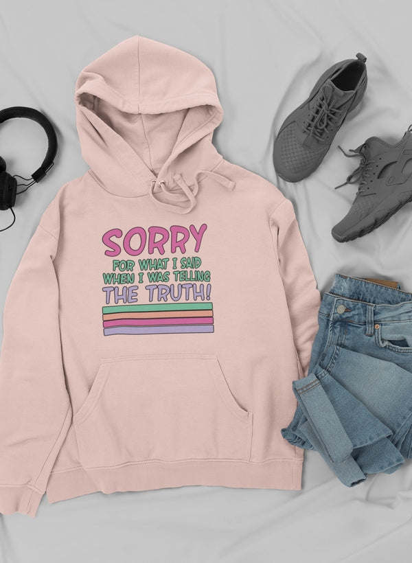 Sorry For What I Said When I Was Telling The Truth Hoodie