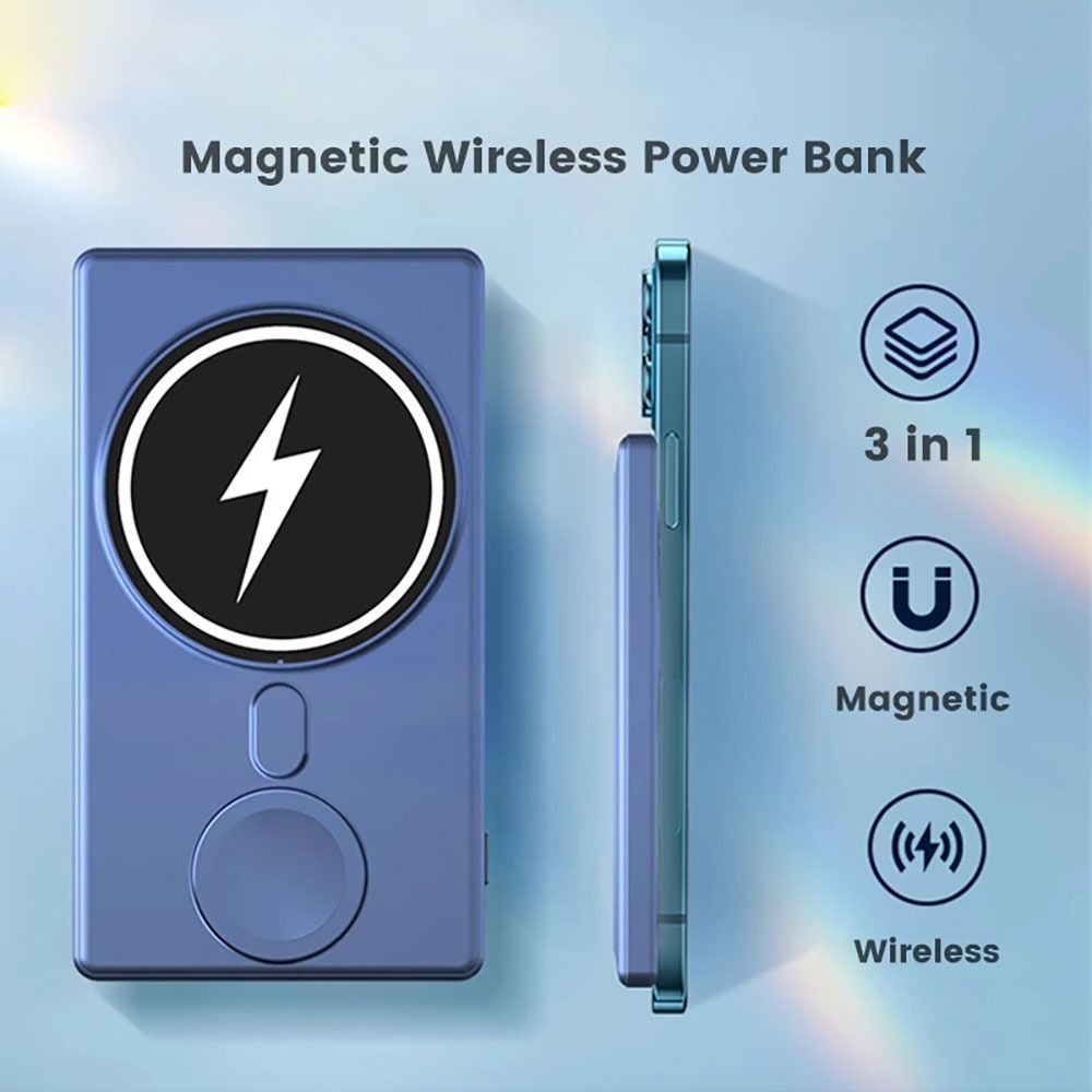 3 in 1 Fast Charging Magnet Power Bank Wireless Charger External Battery Mobile Phone Charging For Iphone|IWatch