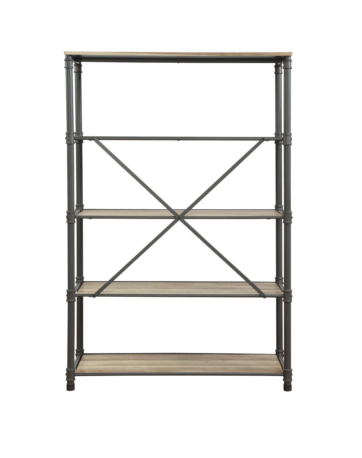 Itzel Bookshelf in Antique Oak & Sandy Gray