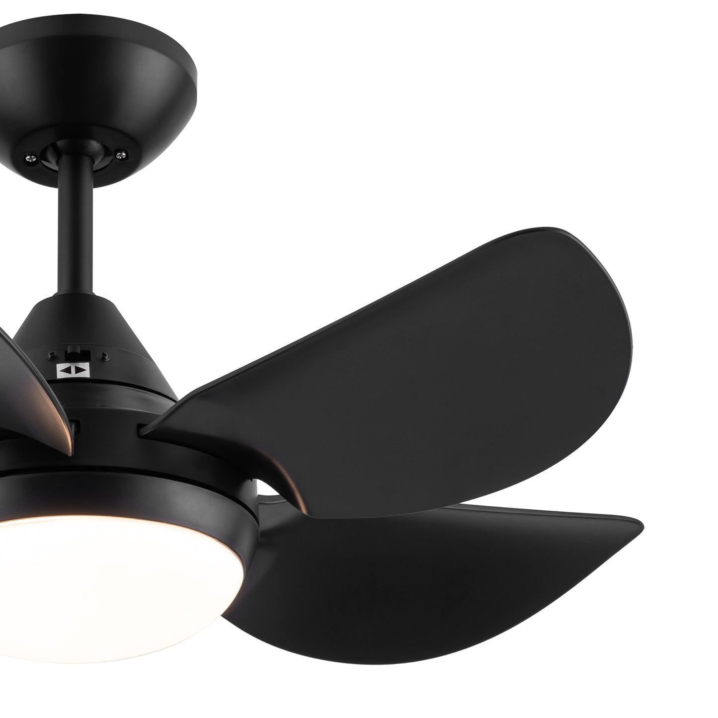 YUHAO Modern 30 in.Integrated LED Ceiling Fan With Matte Black Blades