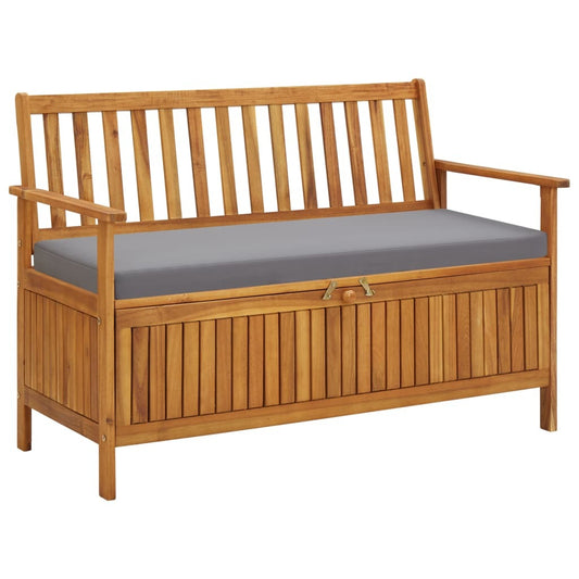 Garden Storage Bench 47.2" Solid Acacia Wood