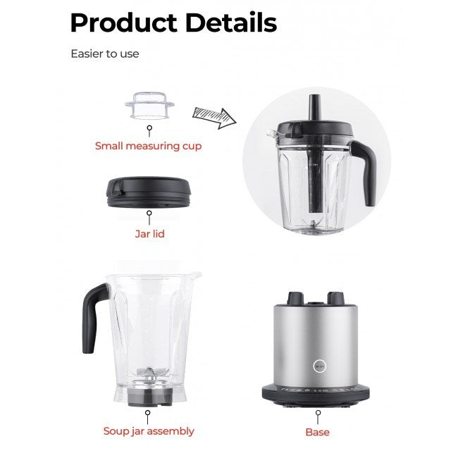 1500W Smoothie Maker High Power Blender with 10 Speeds