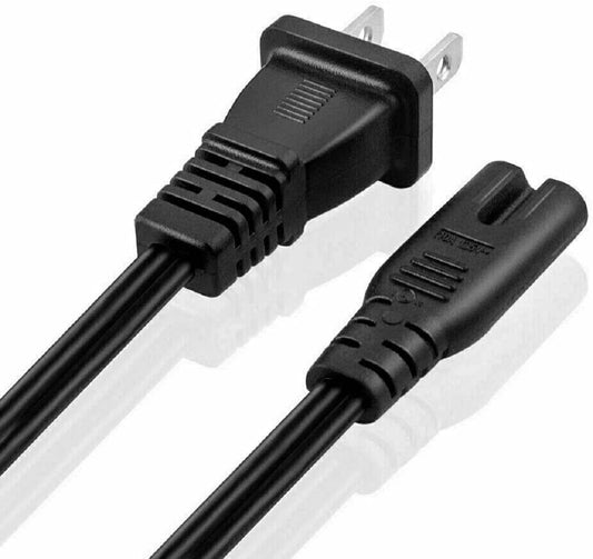 Extra Long AC Wall Power Cord for Led LCD TV Vizio Samsung 6 12 Feet 2 Prong