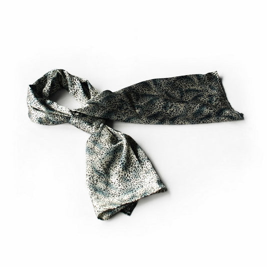 Blando Simple & Decent Cold Blue Tone Leopard Print Fashion Silk Scarf/Wrap/Shawl(Small)