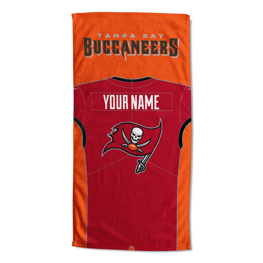 [Personalization Only] Tampa Bay Buccaneers "Jersey" Personalized Beach Towel