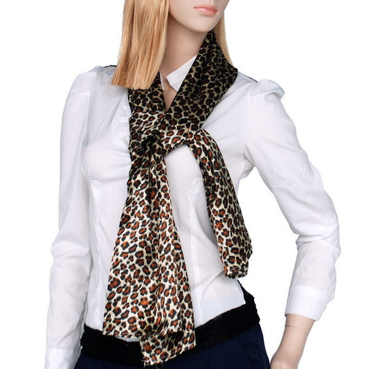 Blando Fashion Lady Leopard Print Subtle Natural Comfy Silk Scarf/Wrap/Shawl(Large)