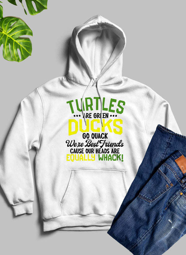 Turtles Are Green Ducks Go Quack Were Best Friends Cause Our Heads Are Equally Whack Hoodie