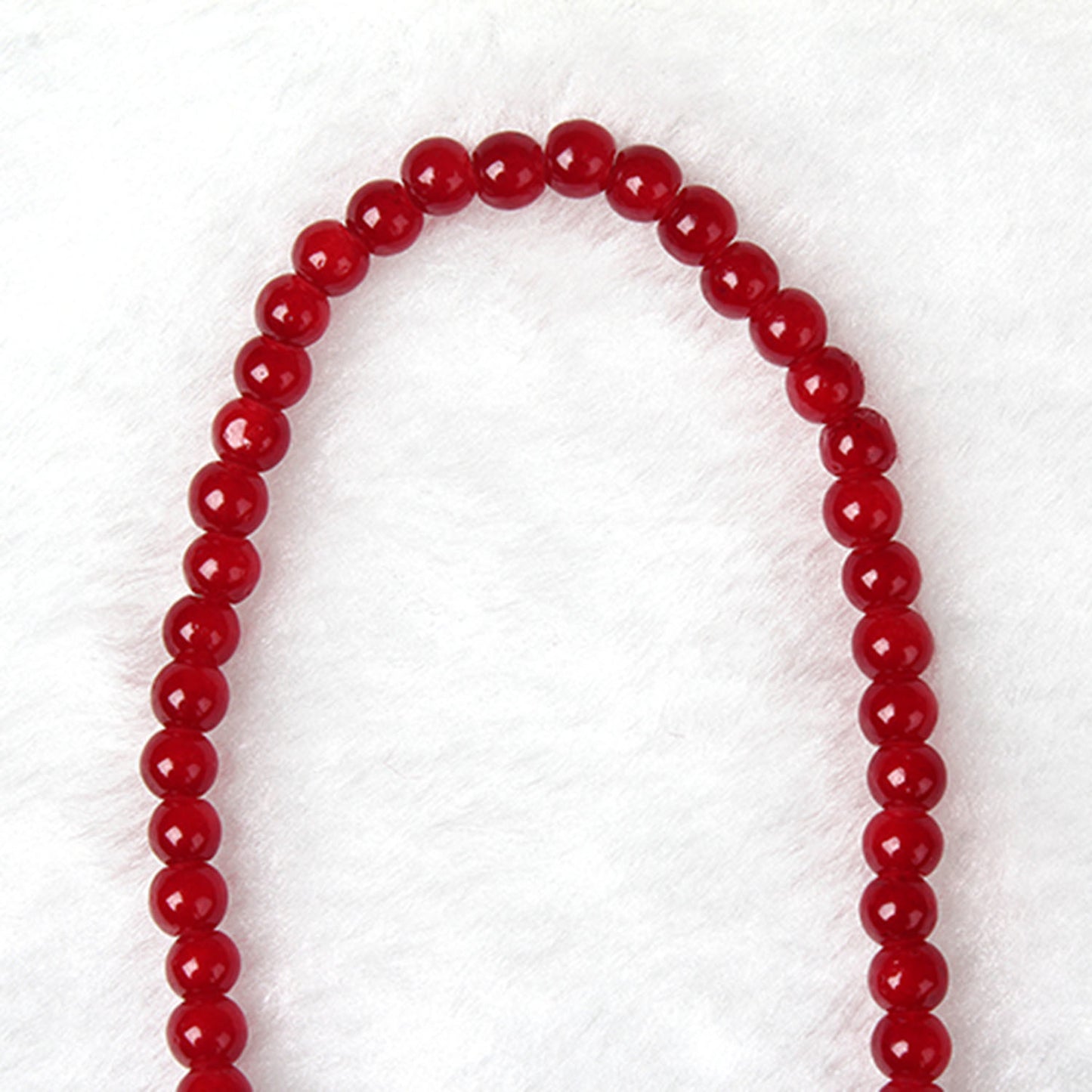 Red Agate Beaded Good Lock Bracelet