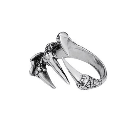 Claw Rings Punk Dragon Eagle Claw High Quality Alloy Casting Black Open Ring for Men and Women