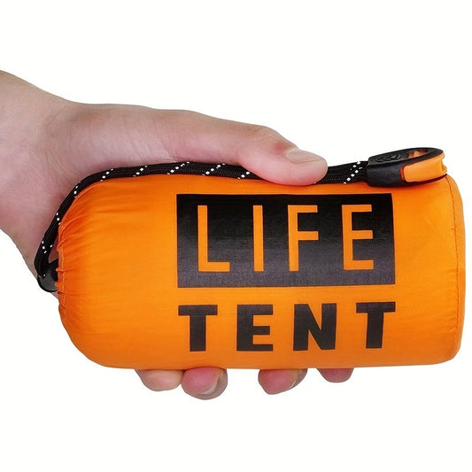 Life Tent Emergency Survival Shelter; 2 Person Emergency Tent; Emergency Shelter; Tube Tent; Survival Tarp - Includes Survival Whistle - Waterproof Thermal Blanket Tarp Tent For Camping; Hiking