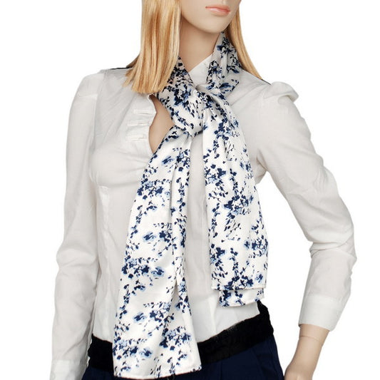 Blando White Plum Blossom Chinese Style Noble Elegant Soft Natural Silky Scarf/Wrap/Shawl(Small)