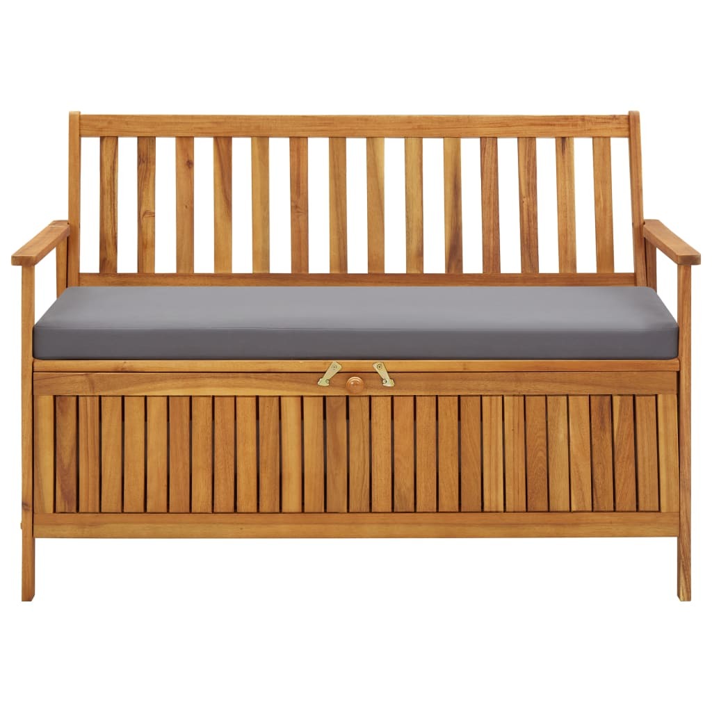 Garden Storage Bench 47.2" Solid Acacia Wood